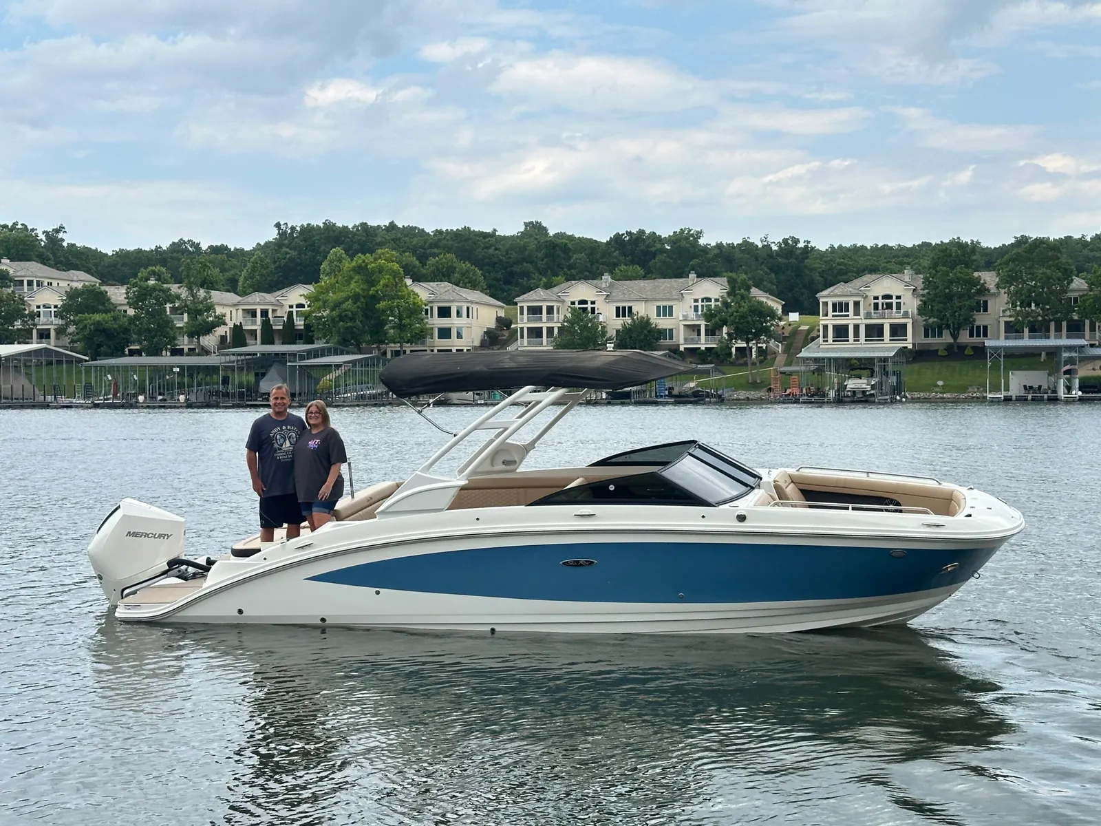Boat cruising at Lake of the Ozarks